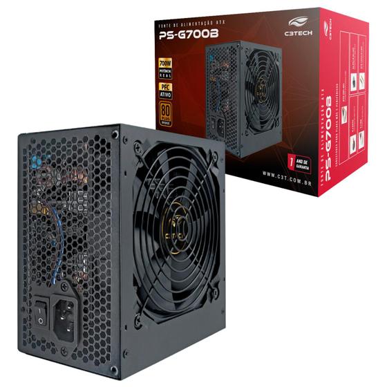 Imagem de Fonte Alimentação, Gamer,  ATX 700w, 80 Plus Bronze, PFC Ativo, PS-G700B