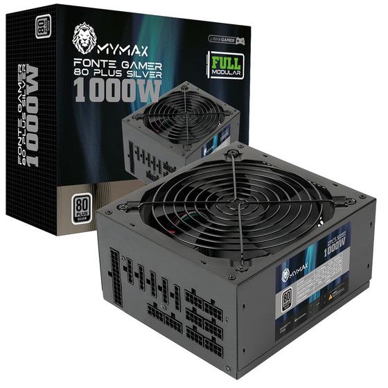 Imagem de Fonte ATX 1000W Modular 80 Plus Silver PFC Ativo  - MYMAX