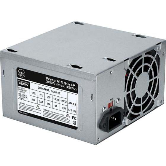 Imagem de Fonte ATX 200W Lite PS-102 20+4P Sem Cabo de Força