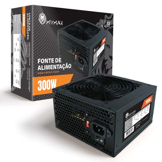 Imagem de Fonte ATX 300W Real 24 Pinos Bivolt Manual Cabo Incluso