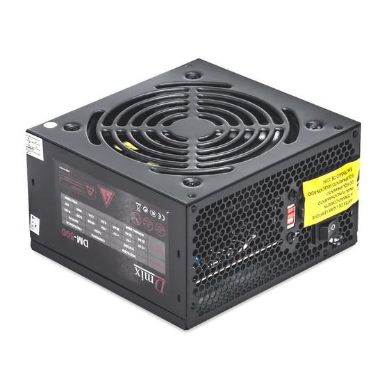 Imagem de Fonte Atx 500w Dmix Af-500 promove alta durabilidade e vida