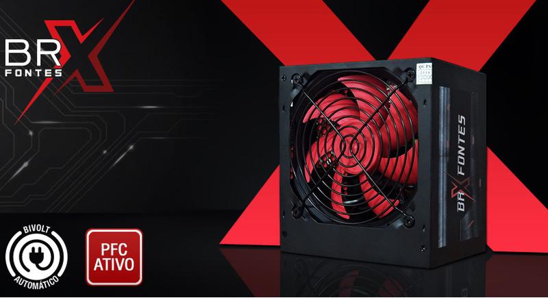 Fonte ATX 550W Real, BRX Gamer, Bivolt Automático - B-s550w Menor preço em Fonte ATX 550W Real, BRX Gamer, Bivolt Automático - B-s550w