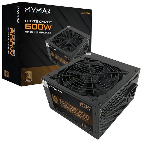 Fonte ATX 600W 80 Plus Bronze - PFC Ativo - MYMAX - Fonte de ...