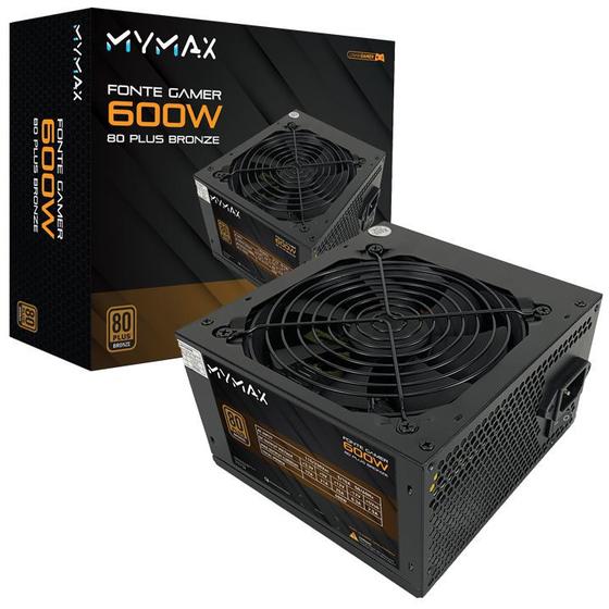 Fonte ATX 600W 80 Plus Bronze - PFC Ativo - MYMAX é boa?