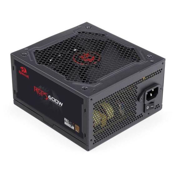 Fonte ATX - 600W - Redragon RGPS Bronze Full Modular - Preta - GC PS003-1 Menor preço em Fonte ATX - 600W - Redragon RGPS Bronze Full Modular - Preta - GC PS003-1