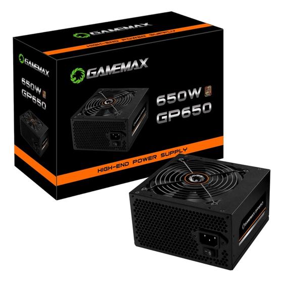 Fonte ATX 650W Gamer GP650 Real 80 Plus Bronze PFC Ativo Preta Gamemax Menor preço em Fonte ATX 650W Gamer GP650 Real 80 Plus Bronze PFC Ativo Preta Gamemax