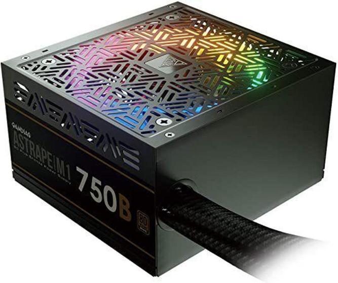 Fonte Atx 750w Real Gamdias Kratos M1 Led Rgb 80 Plus Bronze M1750b