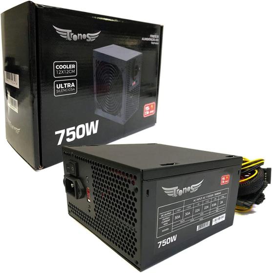 Fonte Atx 750w Real Trs/7400-b 24 Pinos Box Menor preço em Fonte Atx 750w Real Trs/7400-b 24 Pinos Box