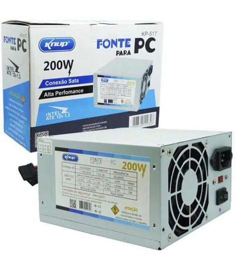 Imagem de Fonte ATX Knup KP-517 Para PC 200W