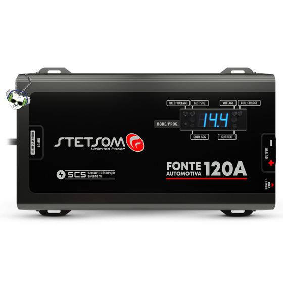 Imagem de Fonte Automotiva Carregador Stetsom 120a Scs Digital Bivolt