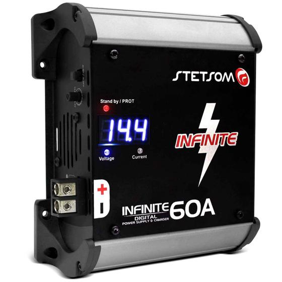 Fonte Automotiva Stetsom Infinite 60A 3000W RMS Bivolt 127V ou 220V Carregador Digital Voltímetro Menor preço em Fonte Automotiva Stetsom Infinite 60A 3000W RMS Bivolt 127V ou 220V Carregador Digital Voltímetro
