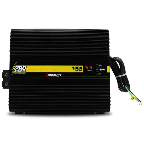 Imagem de Fonte Automotiva Taramps 180A Pro Charger 2590W RMS Carregador Bivolt Voltímetro em LED