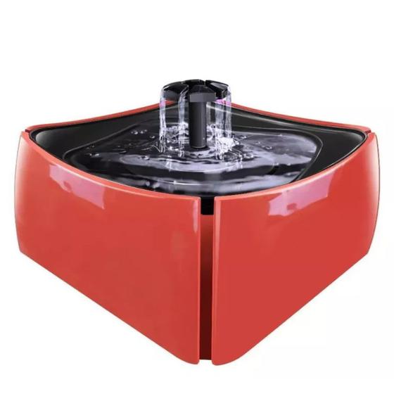 Imagem de Fonte Bebedouro Cães Bivolt 1,8L Filtro Vermelho 110V/220V