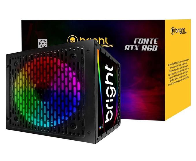 Fonte Bright, 650W, 80 Plus Bronze, RGB, Bivolt, Preto - FT003 - Fonte ...