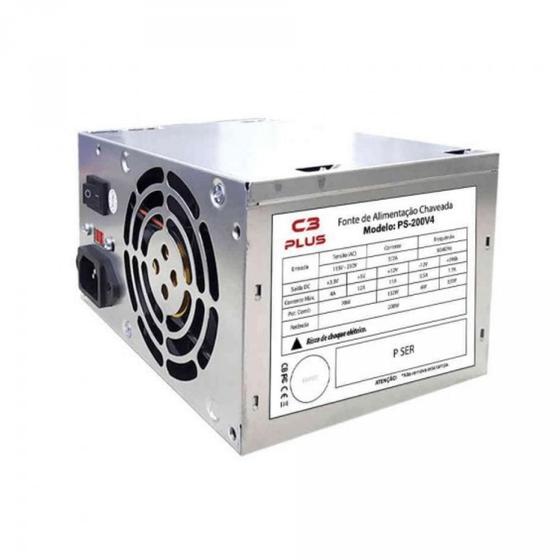 Imagem de Fonte C3Tech PS-200V4 ATX 200W sem cabo