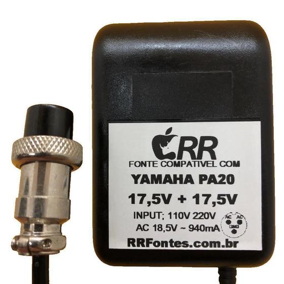 Imagem de Fonte carregador 17,5V para mesa de som Yamaha PA-20 modelo Mg12