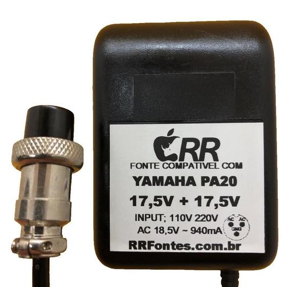 Imagem de Fonte carregador 17,5V para mesa de som Yamaha PA-20 modelo Mw12cx