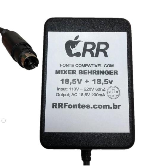 Fonte carregador 18,5v para mesa de som MXUL-3 Behringer modelos Q1002USB Menor preço em Fonte carregador 18,5v para mesa de som MXUL-3 Behringer modelos Q1002USB