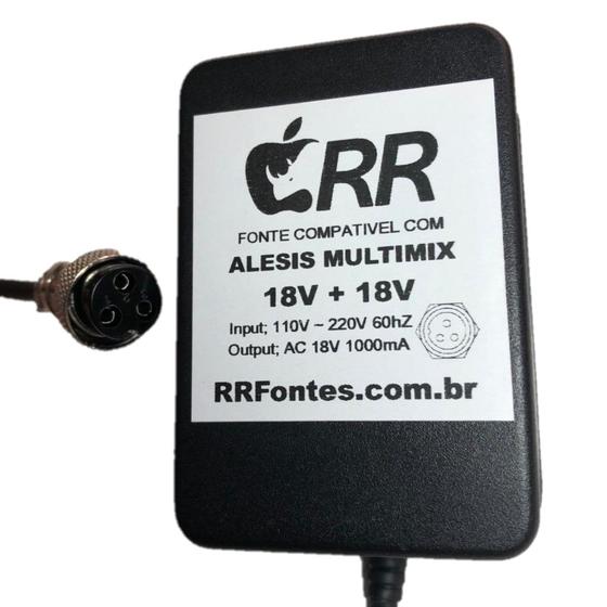 Imagem de Fonte carregador 18Vac para mesa de som Alesis modelo FX USB 8USB 2,0