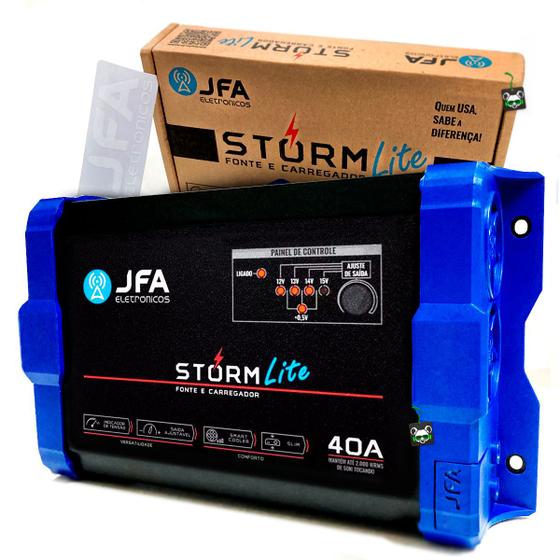 Imagem de Fonte Carregador Automotivo JFA Storm Lite 40Amp Slim Bivolt