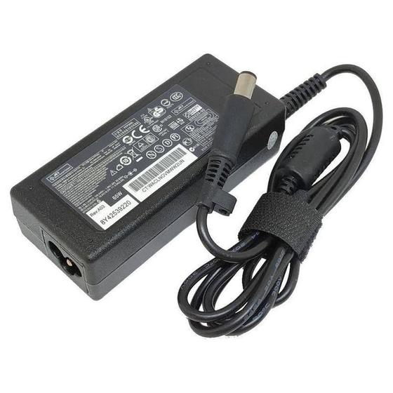Imagem de Fonte Carregador Compativel com Notebook Hp 18.5v 3.5a 65w Pino Grosso Nova 7.4 x 5.0 mm