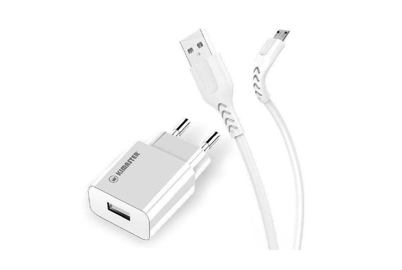 Imagem de Fonte Carregador Kimaster Tomada 5v 3.1A Usb Cabo Removivel Tipo C Kimaster (KT604) - 1m