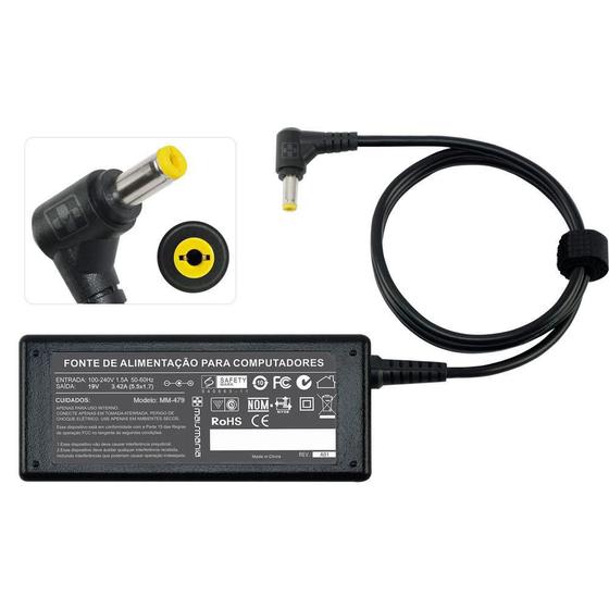 Fonte Carregador MM 65W Notebook compatível com Acer Aspire E5-573G 74Q5 Menor preço em Fonte Carregador MM 65W Notebook compatível com Acer Aspire E5-573G 74Q5