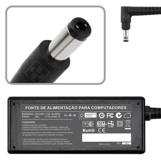 Imagem de Fonte Carregador Para Asus Epc Ux30 Series 19v 2.1a 40w 815