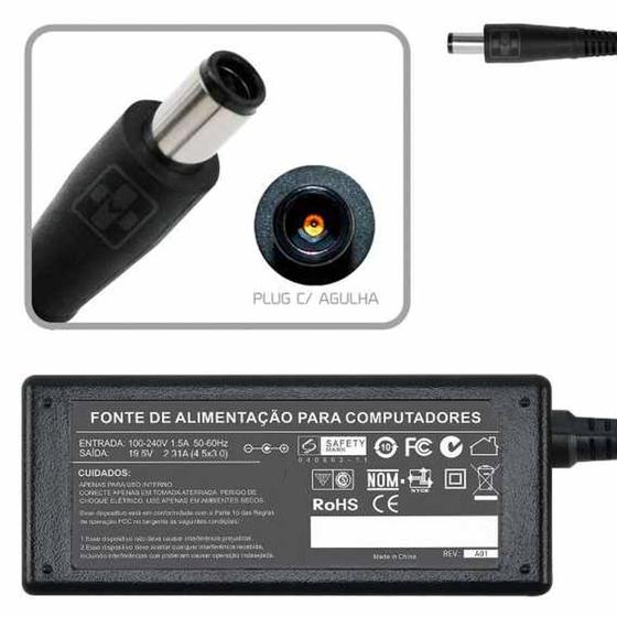 Fonte Carregador Para Dell Acbel 19.5v 2.31a 45w 671 Menor preço em Fonte Carregador Para Dell Acbel 19.5v 2.31a 45w 671