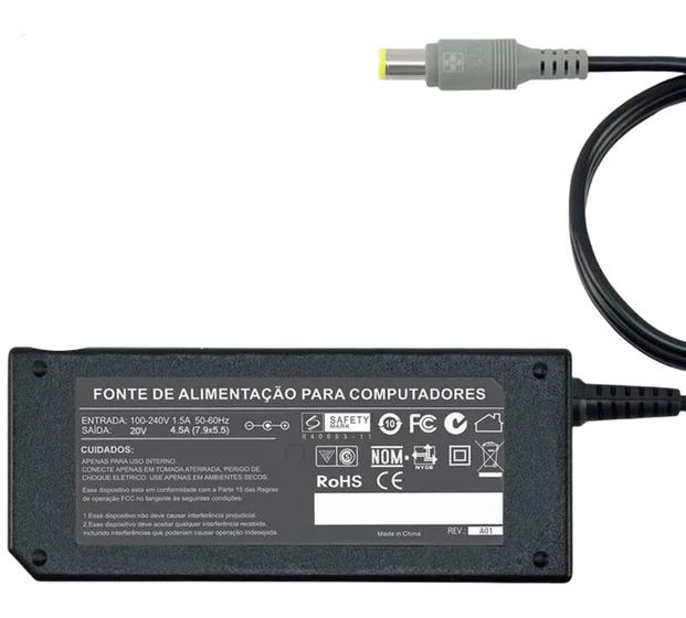 Imagem de Fonte Carregador Para Lenovo Thinkpad R500 20v 4.5a 90w 558