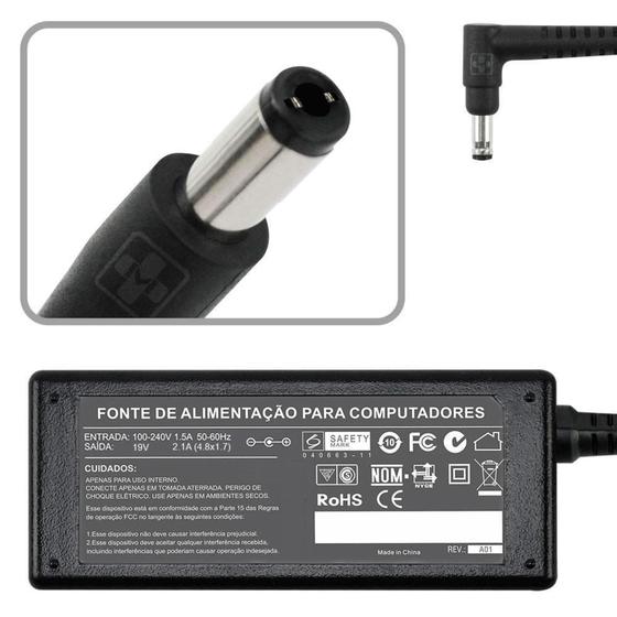 Imagem de Fonte Carregador Para Netbook Philco 10c 19v 40w 846