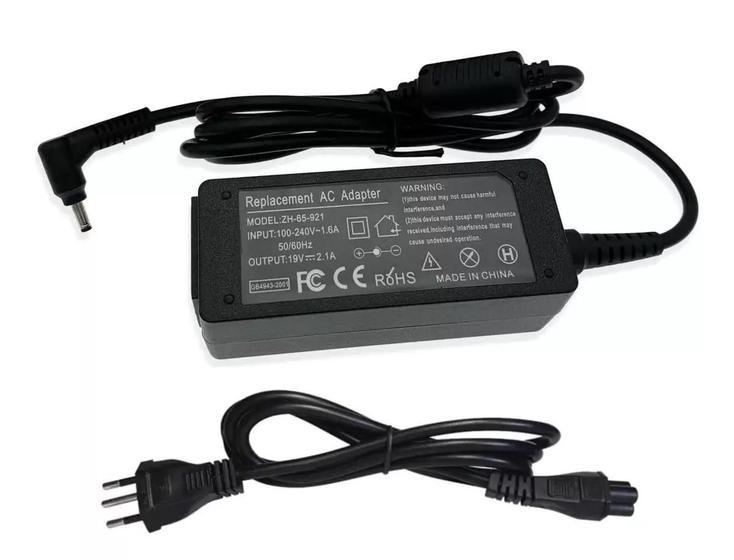 Imagem de Fonte Carregador Para Notebook Samsung Book E20 Np550xcj-ko1br 19V 2.1A