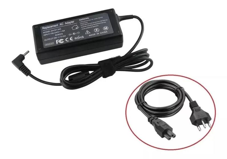 Imagem de Fonte Carregador Para Notebook Samsung Np350xaa Pa-1600-96 19V 3.16A