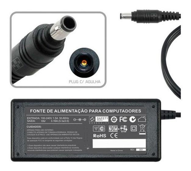 Imagem de Fonte Carregador Para Samsung Np-q330 19v 3.16a 60w 500