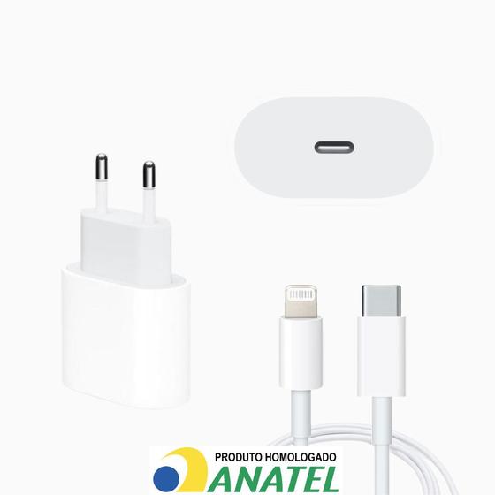 Fonte Carregador Turbo 20W USB-C + Cabo Lightning para lphone 11 12 13 X XR XS é boa?