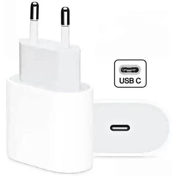 Imagem de Fonte Carregador Turbo 20W USB-C e cabo lightning compatível 11 12 13 X XR XS .