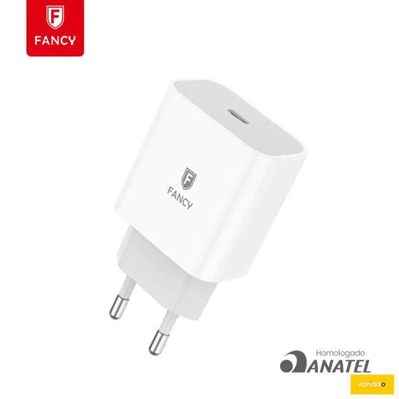 Imagem de Fonte Carregador Turbo Tipo C Fancy 20W Usb-C Pd-01 Parede