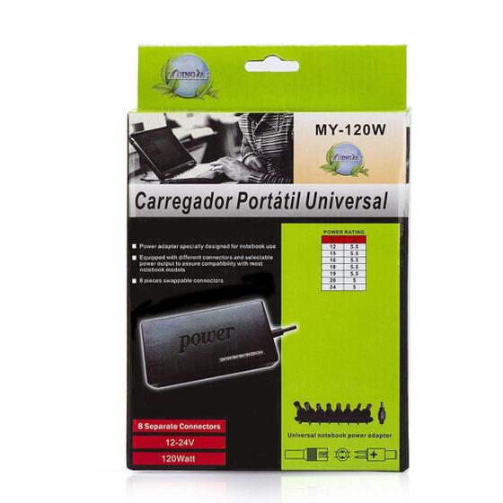 Imagem de Fonte Carregador Universal Notebook Computador My-120W