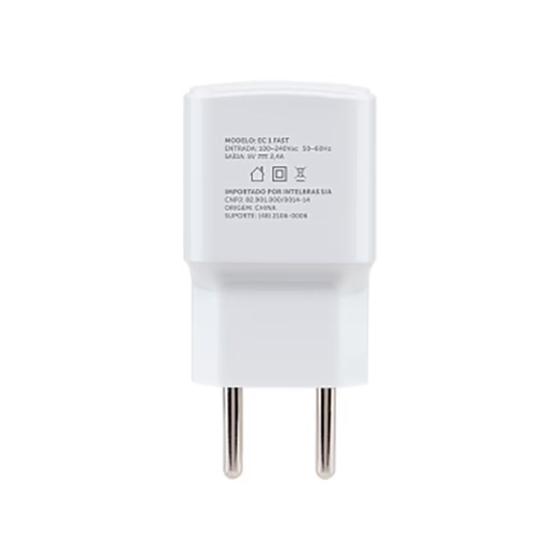 Imagem de Fonte carregadora usb 2,4 a ec1 fast branco