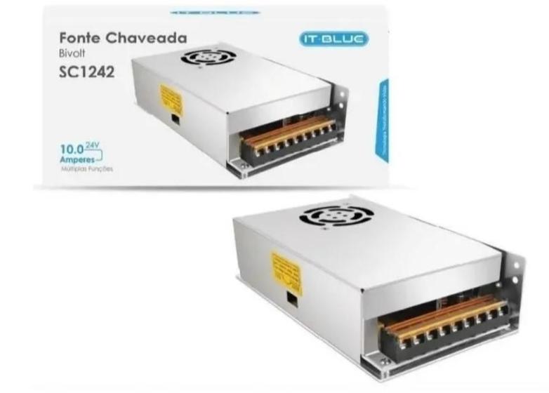 Imagem de Fonte Chaveada Estabilizada 24V 10A 240W Bivolt