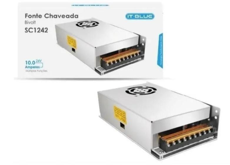 Imagem de Fonte Chaveada Estabilizada 24V 10A 240W Bivolt