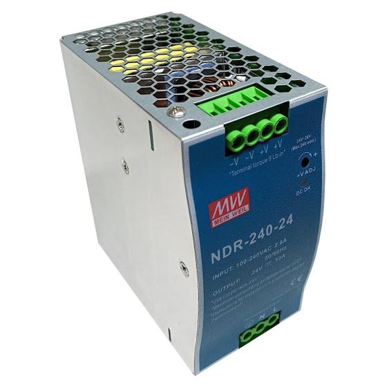 Imagem de Fonte Chaveada Mean Well NDR-240-24 240W 24VDC - Bombas