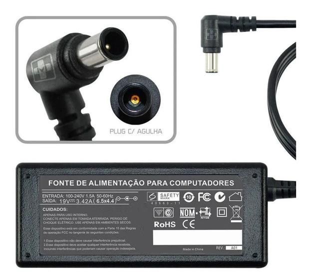 Imagem de Fonte Compativel com Notebook Xnote A405 A410 A505 A515 A520 19v 3,42a 644