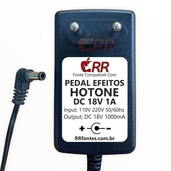 Fonte DC 18v 1000mA Centro Negativo Para Hotone Ampero Control Eagle's Heart Menor preço em Fonte DC 18v 1000mA Centro Negativo Para Hotone Ampero Control Eagle's Heart