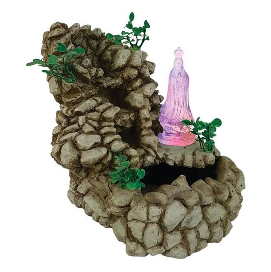 Fonte de água Cascata de pedras Nossa Senhora de Fátima Menor preço em Fonte de água Cascata de pedras Nossa Senhora de Fátima