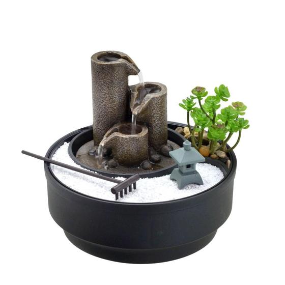 Imagem de FONTE DE AGUA DECORATIVA MINI TEMPLO E JARROS BIVOLT 21,5cm