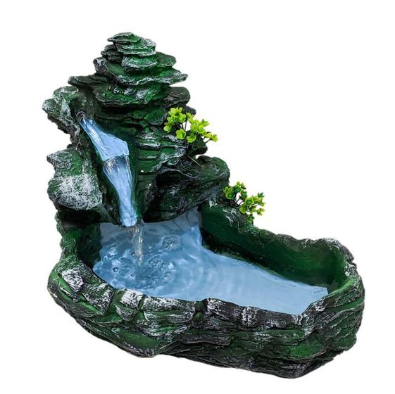 Imagem de Fonte De Agua Laguinho Cascata Decorativa Tipo Pedra Verde