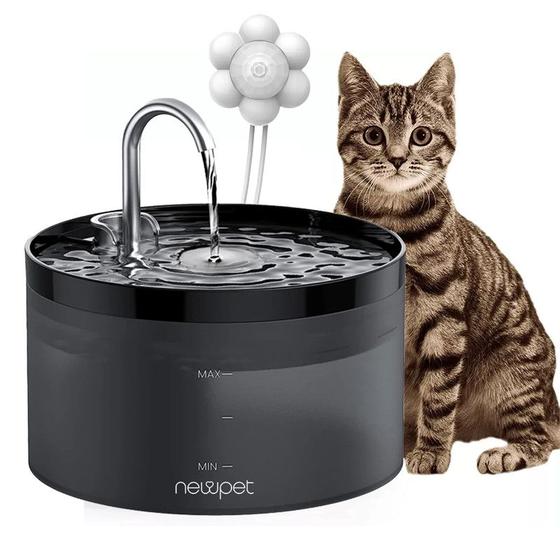 Imagem de Fonte De Água Para Gatos E Cães 2L Super Silencioso Bebedouro PET Newpet Sensor De Movimento