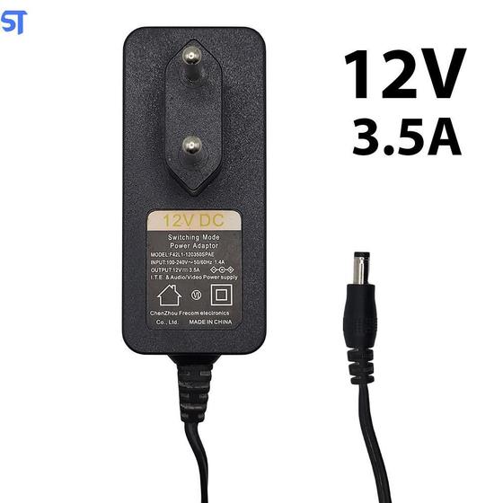 Imagem de Fonte De Alimentação 12V 3.5A Pino 5.0Mm X 3.4Mm