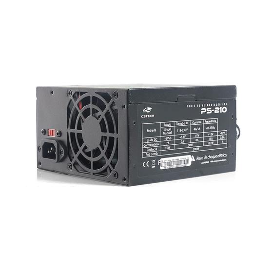 Imagem de Fonte De Alimentação 200w C3tech  Para Gabinete Slim S/cabo Ps-210bk